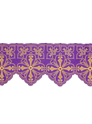 Metre with front embroidery Rosette Purple - LITURGICAL SHOP