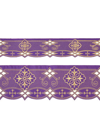 Metre with front embroidery Rosette Purple - LITURGICAL SHOP