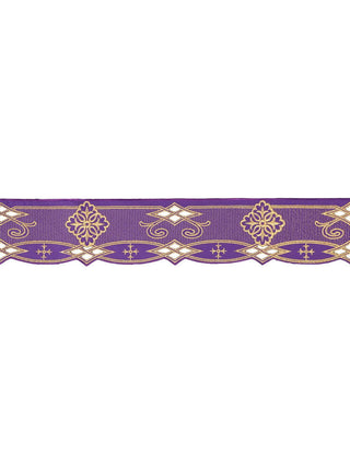 Metre with front embroidery Rosette Purple - LITURGICAL SHOP