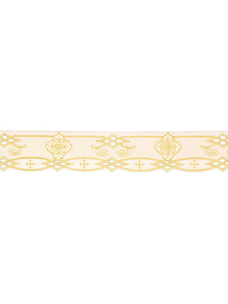 Metre with front embroidery Rosette ecru - LITURGICAL SHOP