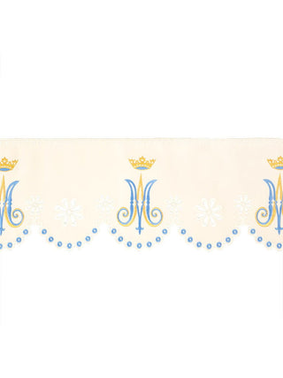 Metre with front embroidery with Marian motif - LITURGICAL SHOP