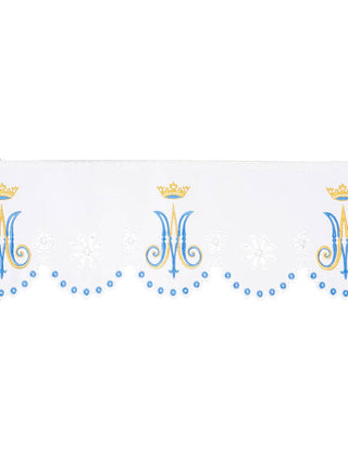 Metre with front embroidery with Marian motif - LITURGICAL SHOP