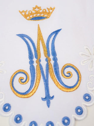 Metre with front embroidery with Marian motif - LITURGICAL SHOP