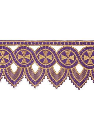 Metric with front embroidery Cross Purple - LITURGICAL SHOP