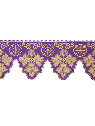 Metric with front embroidery Cross Purple - LITURGICAL SHOP