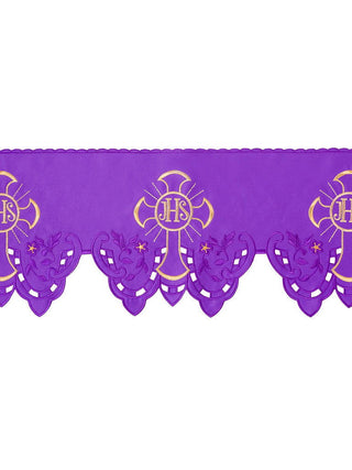 Metric with front embroidery IHS Cross Purple - LITURGICAL SHOP