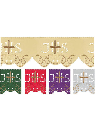 Metric with front embroidery IHS Cross Purple - LITURGICAL SHOP