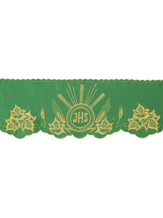 Metric with front embroidery IHS Green - LITURGICAL SHOP