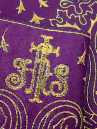 Metric with front embroidery IHS Purple - LITURGICAL SHOP