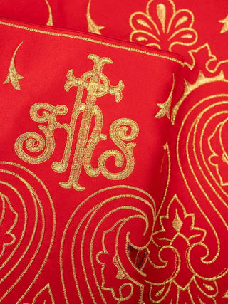 Metric with front embroidery IHS Red - LITURGICAL SHOP