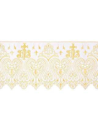 Metric with front embroidery IHS White - LITURGICAL SHOP