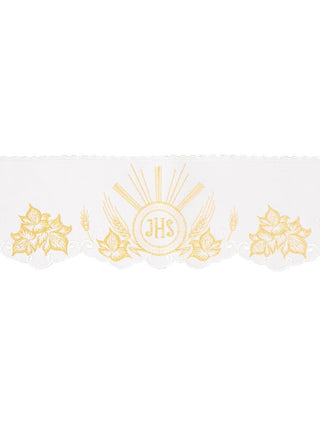 Metric with front embroidery IHS White - LITURGICAL SHOP