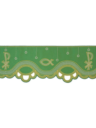 Metric with front embroidery PAX Green - LITURGICAL SHOP