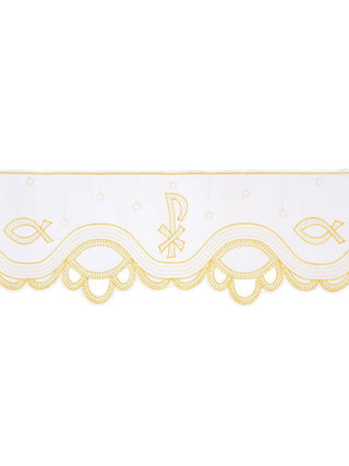 Metric with front embroidery PAX White - LITURGICAL SHOP