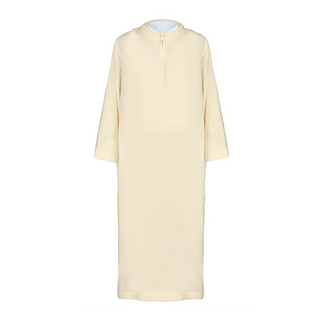 Priest's robe zipper in front Ecru - LITURGICAL SHOP