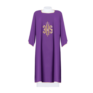 Purple Dalmatian with embroidered gold IHS - LITURGICAL SHOP