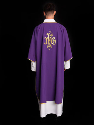 Purple IHS Embroidered Dalmatics - LITURGICAL SHOP