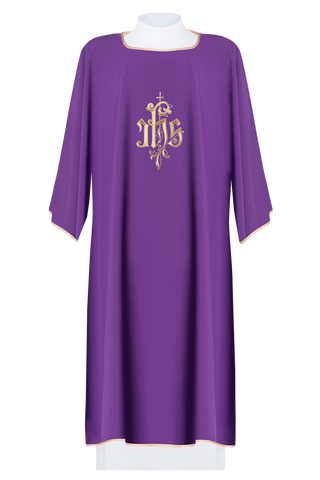 Purple IHS Embroidered Dalmatics - LITURGICAL SHOP