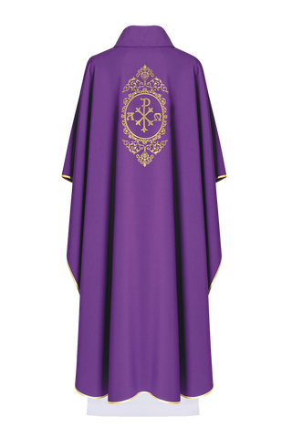 Purple Ornate with PAX surrounded by gold embroidery - LITURGICAL SHOP