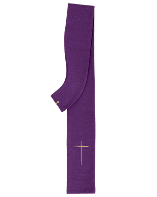 Purple chasuble richly embroidered with stones - LITURGICAL SHOP