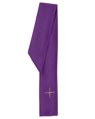 Purple embroidered chasuble with IHS motif - LITURGICAL SHOP