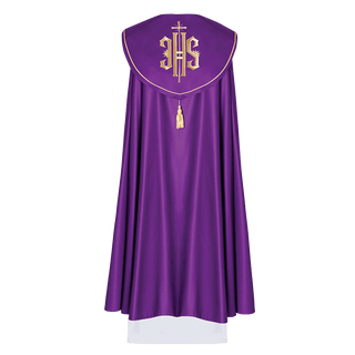 Purple liturgical cape with gold embroidery - LITURGICAL SHOP