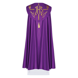 Purple liturgical cape with gold grape embroidery - LITURGICAL SHOP