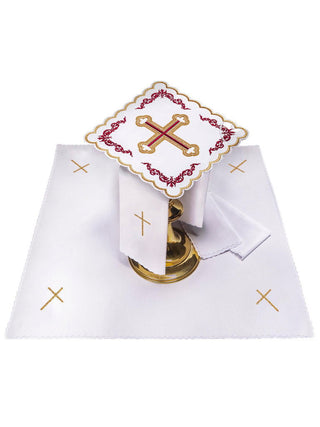 Red and gold chalice linen - LITURGICAL SHOP