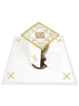 Richly Embroidered Chalice Set With IHS - LITURGICAL SHOP