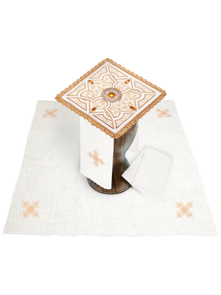 Richly decorated embroidered chalice linen - LITURGICAL SHOP