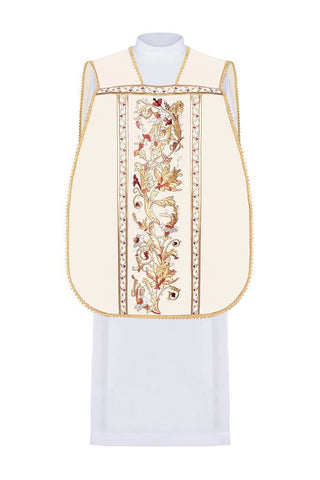 Roman chasuble embroidered with the Heart of Jesus Christ - LITURGICAL SHOP