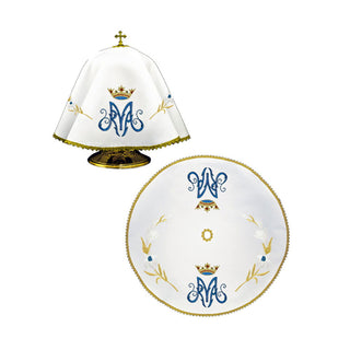 Round veil for a can with a Marian motif - LITURGICAL SHOP