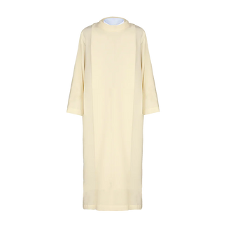 Smooth turtleneck priest's alb Ecru - LITURGICAL SHOP