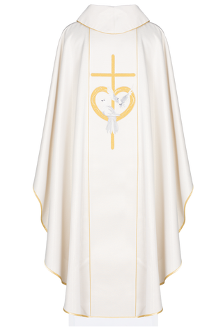 Wedding chasuble in ecru color - LITURGICAL SHOP