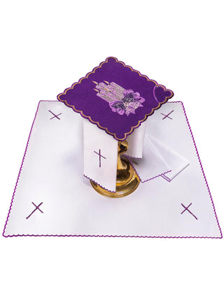 Advent Chalice Linen Set with Liturgical Embroidery