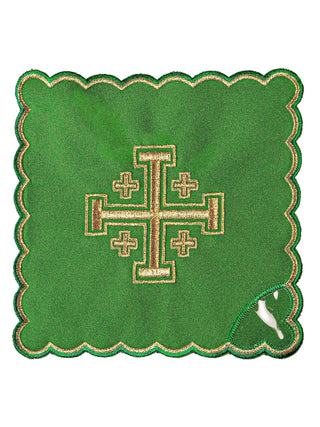 Chalice linens with Jerusalem Cross embroidery - liturgical set