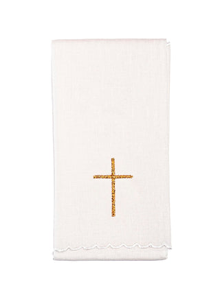 Embroidered Linen Chalice Set with Eucharistic Motif