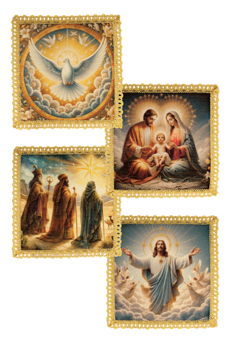 A set of four liturgical palls for various solemnities