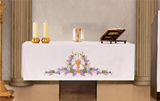 Altar cloth with Chalice embroidery, stain-resistant, polyester, custom-made