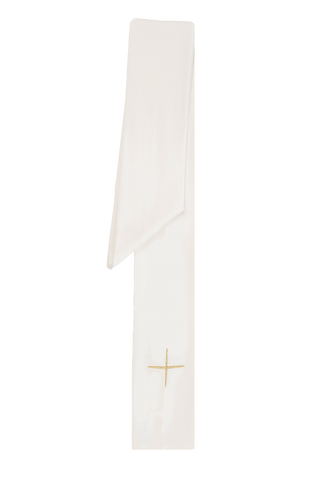 Liturgical chasuble embroidered with the motif of the Holy Cross, gold finishes, available in all liturgical colors