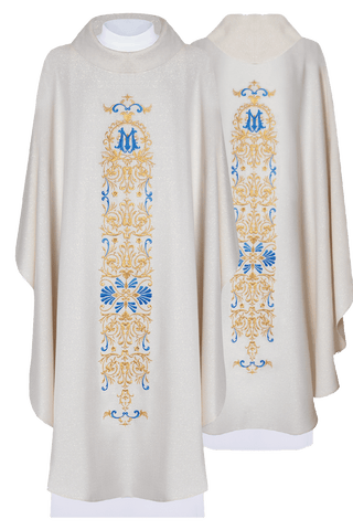 Chasuble made of shiny fabric with gold thread - limited edition