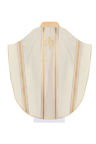 Liturgical chasuble with IHS embroidery and gilding