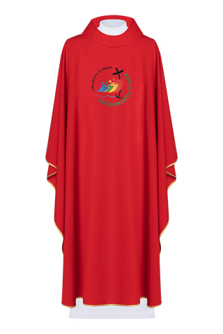 Jubilee Chasuble Rome 2025 with Red Embroidery