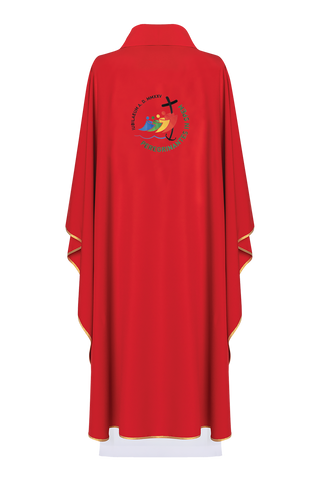 Jubilee Chasuble Rome 2025 with Red Embroidery