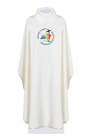 Jubilee Chasuble Rome 2025 with Ecru Embroidery