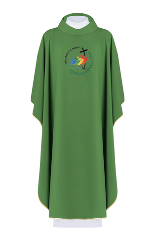 Jubilee Chasuble Rome 2025 with Green Embroidery