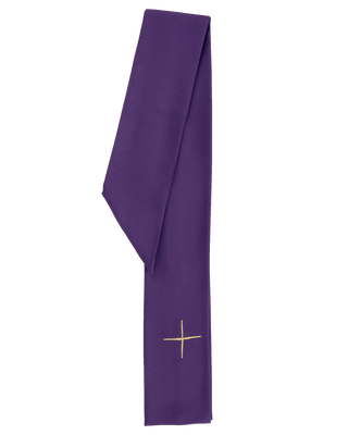 Purple chasuble with an embroidered Jerusalem cross