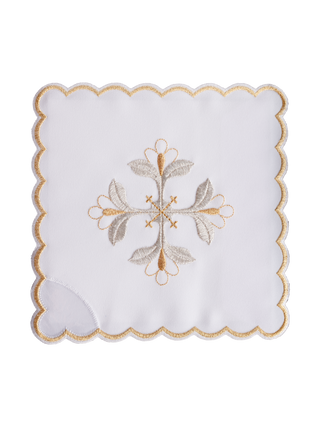 A complete set of chalice linens with gold embroidery for priests