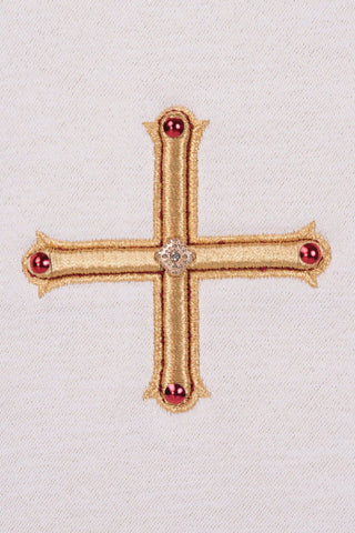 Deacon's stole embroidered with a Cross, width 12 cm, arm length 130 cm, made in Poland