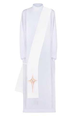 Deacon Stole with Embroidered Cross - High-Quality Fabric